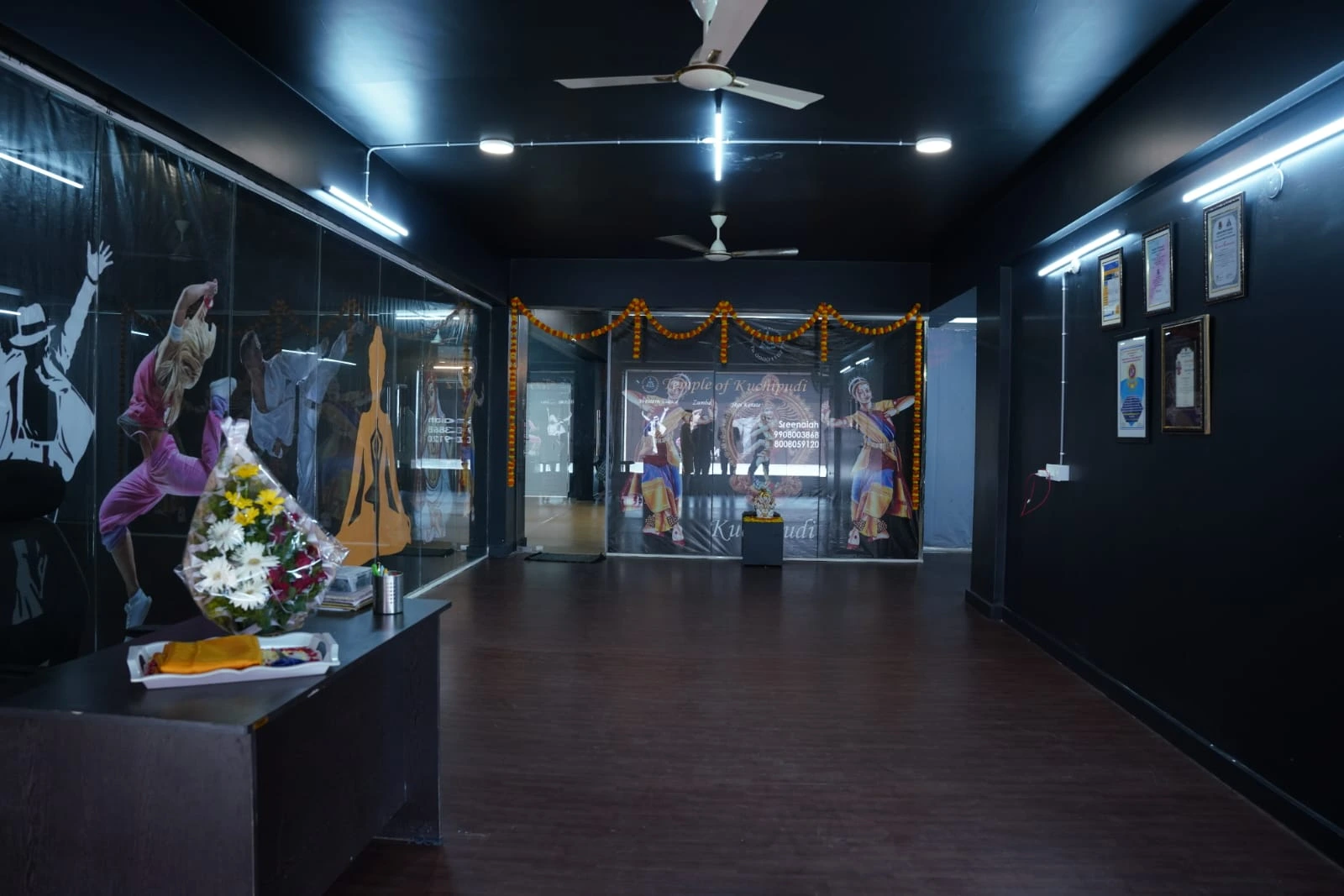 Temple of Kuchipudi campus interior and practice hall