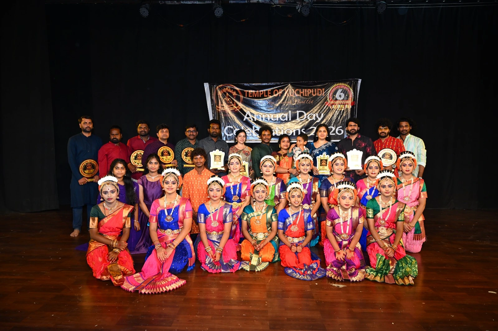 Temple of Kuchipudi annual day award ceremony group photo